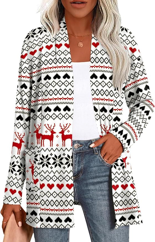 Prim Proper's Lightweight Cardigan Sweaters with Pockets Long Sleeve Plus Size Jackets M-4XL 4206